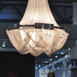 CosmoLight Roma lampa wisząca 9x40W/1x35W nikiel P09109NI