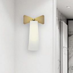 CosmoLight Bow kinkiet 1x40W mosiądz/biały W01176BR