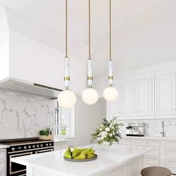 CosmoLight La Spezia lampa wisząca 1x40W biały/mosiądz P01329BR