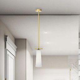 CosmoLight Bow lampa podsufitowa 1x40W biała/mosiądz P01138BR