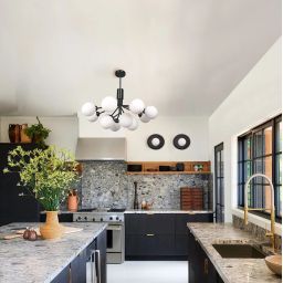 CosmoLight Cape Town lampa podsufitowa 1x7W czarny/biały C01933BK