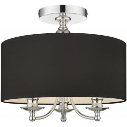 CosmoLight Abu Dhabi lampa podsufitowa 3x40W czarny/srebrny C03466CH-BK
