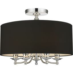 CosmoLight Abu Dhabi lampa podsufitowa 5x40 W czarna C05428CH-BK