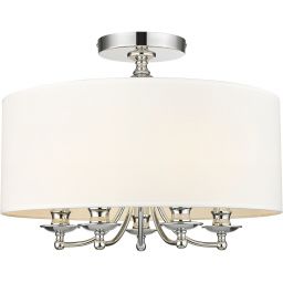 CosmoLight Abu Dhabi lampa podsufitowa 5x40 W biała C05428CH-WH