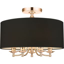 CosmoLight Abu Dhabi lampa podsufitowa 5x40 W czarna-złota C05442AU-BK