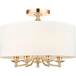 CosmoLight Abu Dhabi lampa podsufitowa 5x40 W biała C05442AU-WH