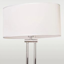 CosmoLight Athens lampa stojąca 1x40 W biała-chrom F01451CH-WH