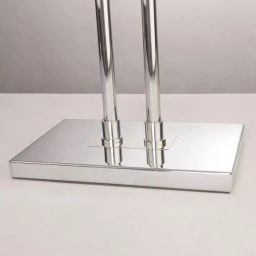 CosmoLight Athens lampa stojąca 1x40 W biała-chrom F01451CH-WH