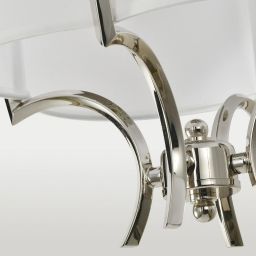 CosmoLight Faro lampa podsufitowa 1x40W nikiel/biały P01039NI-WH