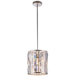 CosmoLight Kyiv lampa wisząca 1x60W szampan/kryształ P01110CP