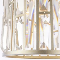 CosmoLight Kyiv lampa wisząca 1x60W szampan/kryształ P01110CP