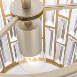 CosmoLight Kyiv lampa wisząca 1x60W szampan/kryształ P01110CP