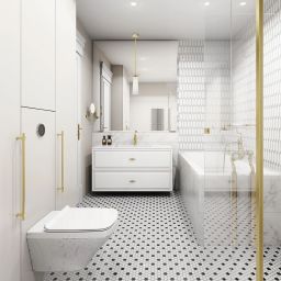 CosmoLight Bow lampa podsufitowa 1x40W biała/mosiądz P01138BR