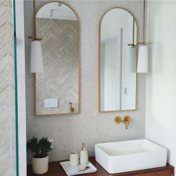 CosmoLight Bow lampa podsufitowa 1x40W biała/mosiądz P01138BR