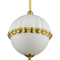 CosmoLight Pralines lampa wisząca 1x40W biały/mosiądz P01206WH