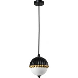 CosmoLight Pralines lampa wisząca 1x40W biały/czarny/mosiądz P01213BK