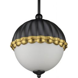 CosmoLight Pralines lampa wisząca 1x40W biały/czarny/mosiądz P01213BK