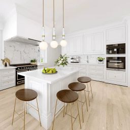 CosmoLight La Spezia lampa wisząca 1x40W biały/mosiądz P01329BR