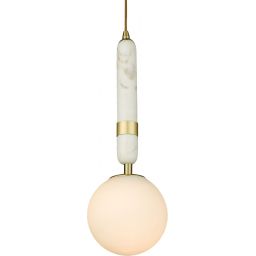 CosmoLight La Spezia lampa wisząca 1x40W biały/mosiądz P01329BR