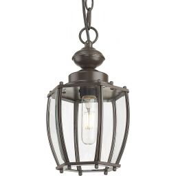 CosmoLight Nuuk lampa wisząca zewnętrzna 1x60W brązowy mat P01654BZ