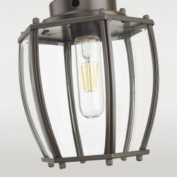 CosmoLight Nuuk lampa wisząca zewnętrzna 1x60W brązowy mat P01654BZ