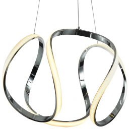 CosmoLight Tokyo lampa wisząca 1x44W biały/chrom P01663CH