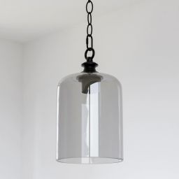 CosmoLight Prague lampa wisząca 1x40W czarny/przezroczysty P01947BK