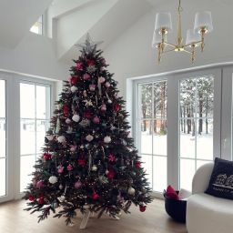 CosmoLight Austin lampa wisząca 4x40W biały/mosiądz P04159BR-WH