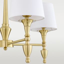 CosmoLight Austin lampa wisząca 4x40W biały/mosiądz P04159BR-WH