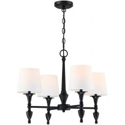 CosmoLight Austin lampa wisząca 4x40W biały/czarny P04166BK-WH