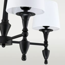 CosmoLight Austin lampa wisząca 4x40W biały/czarny P04166BK-WH