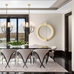 CosmoLight Bow lampa wisząca 4x40W biała/czarna P04183BK