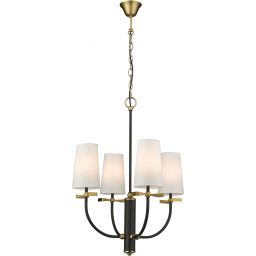 CosmoLight Bow lampa wisząca 4x40W biała/czarna P04183BK