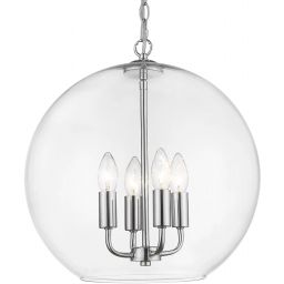 CosmoLight Prague lampa wisząca 4x40W chrom P04974CH