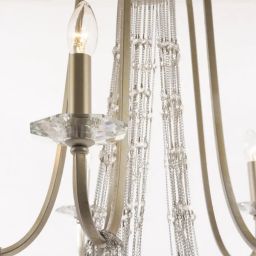 CosmoLight Madrid lampa wisząca 5x60W szampan/kryształ P05165CP