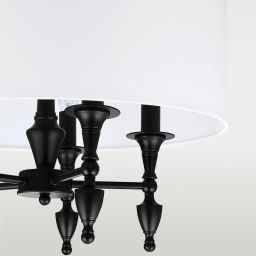 CosmoLight Austin lampa wisząca 5x40W biały/czarny P05203BK-WH