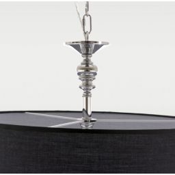 CosmoLight Abu Dhabi lampa wisząca 5x40 W czarna-chrom P05697CH-BK