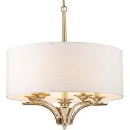 CosmoLight Atlanta lampa wisząca 5x40 W biała-złota P05797AU-WH