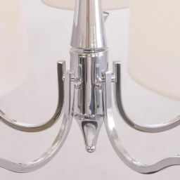 CosmoLight Washington lampa wisząca 5x40 W biała-nikiel P05915NI-WH