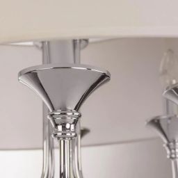 CosmoLight Abu Dhabi lampa wisząca 6x40 W biała-chrom P06512CH-WH