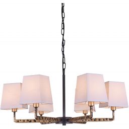 CosmoLight Stockholm lampa wisząca 6x40W czarny/złoty P06636BKAU