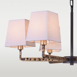 CosmoLight Stockholm lampa wisząca 6x40W czarny/złoty P06636BKAU