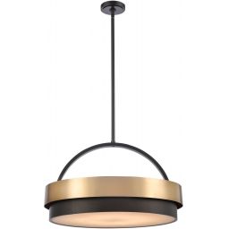 CosmoLight Coburg lampa wisząca 6x40W mosiądz/czarny P06753BR