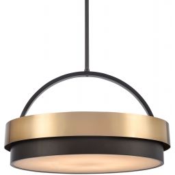 CosmoLight Coburg lampa wisząca 6x40W mosiądz/czarny P06753BR