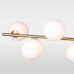 CosmoLight Cape Town lampa podsufitowa 7x4W mosiądz/biały P07056BR