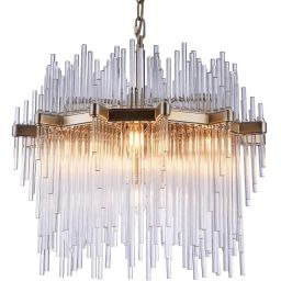 CosmoLight Reykjavik lampa wisząca 7x60W szampan P07097CP