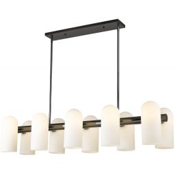 CosmoLight Seoul lampa podsufitowa 10x60W czarny/mleczny P10742BK