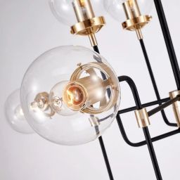 CosmoLight Boston lampa podsufitowa 12x40W mosiądz/czarny P12826BR