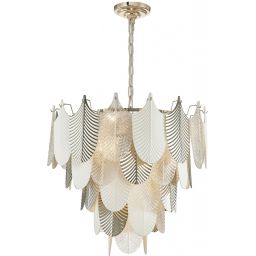 CosmoLight Palermo lampa wisząca 21x40W biały mat/nikiel/przezroczysty P21060NI