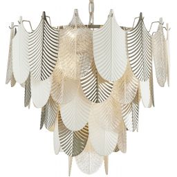 CosmoLight Palermo lampa wisząca 21x40W biały mat/nikiel/przezroczysty P21060NI